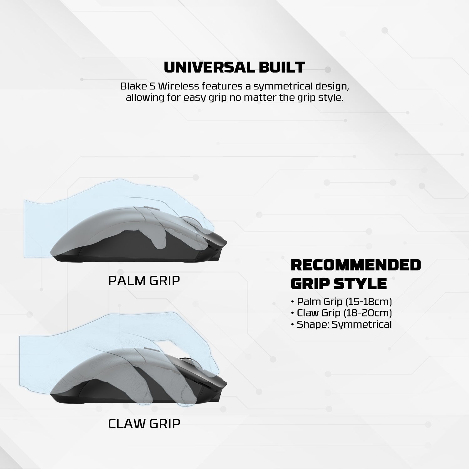 Fantech Wgc5s Blake s Dual Mode Wireless Gaming Mouse - Black - Mouse