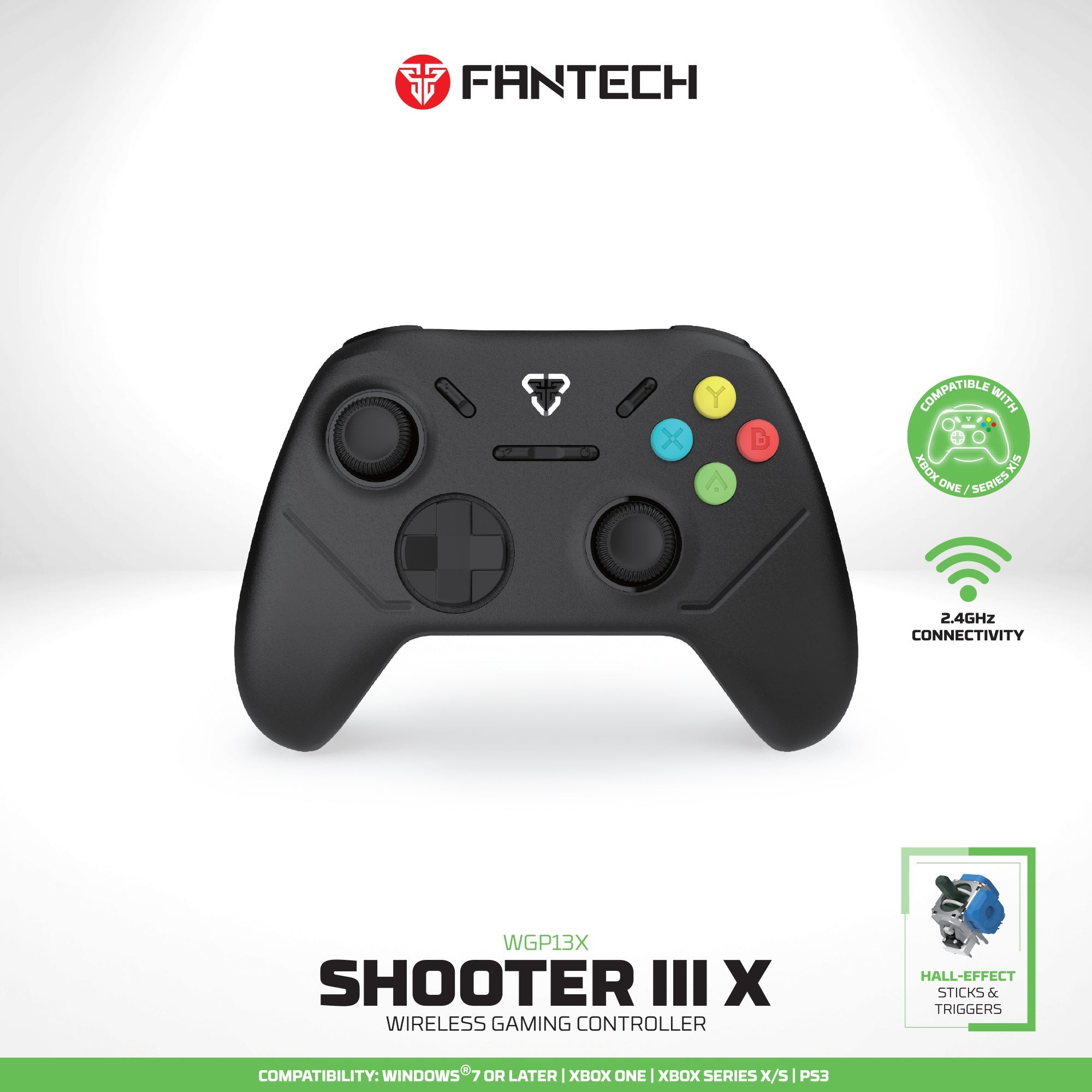 Fantech Wgp13x Shooter Iii x Wireless Gaming Controller Black - Console | Controller