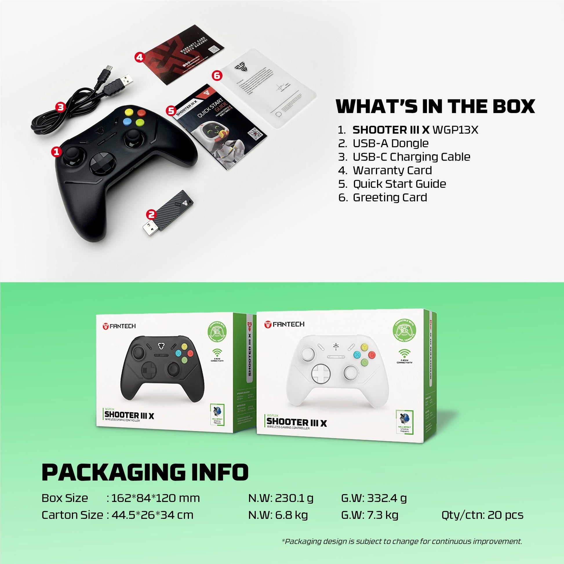 Fantech Wgp13x Shooter Iii x Wireless Gaming Controller Black - Console | Controller