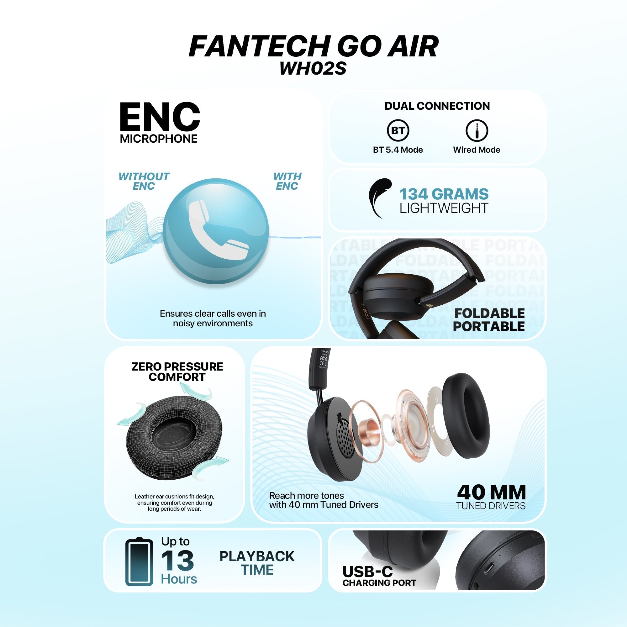 FANTECH WH02S GO AIR WIRELESS HEADSET Wireless Headset
