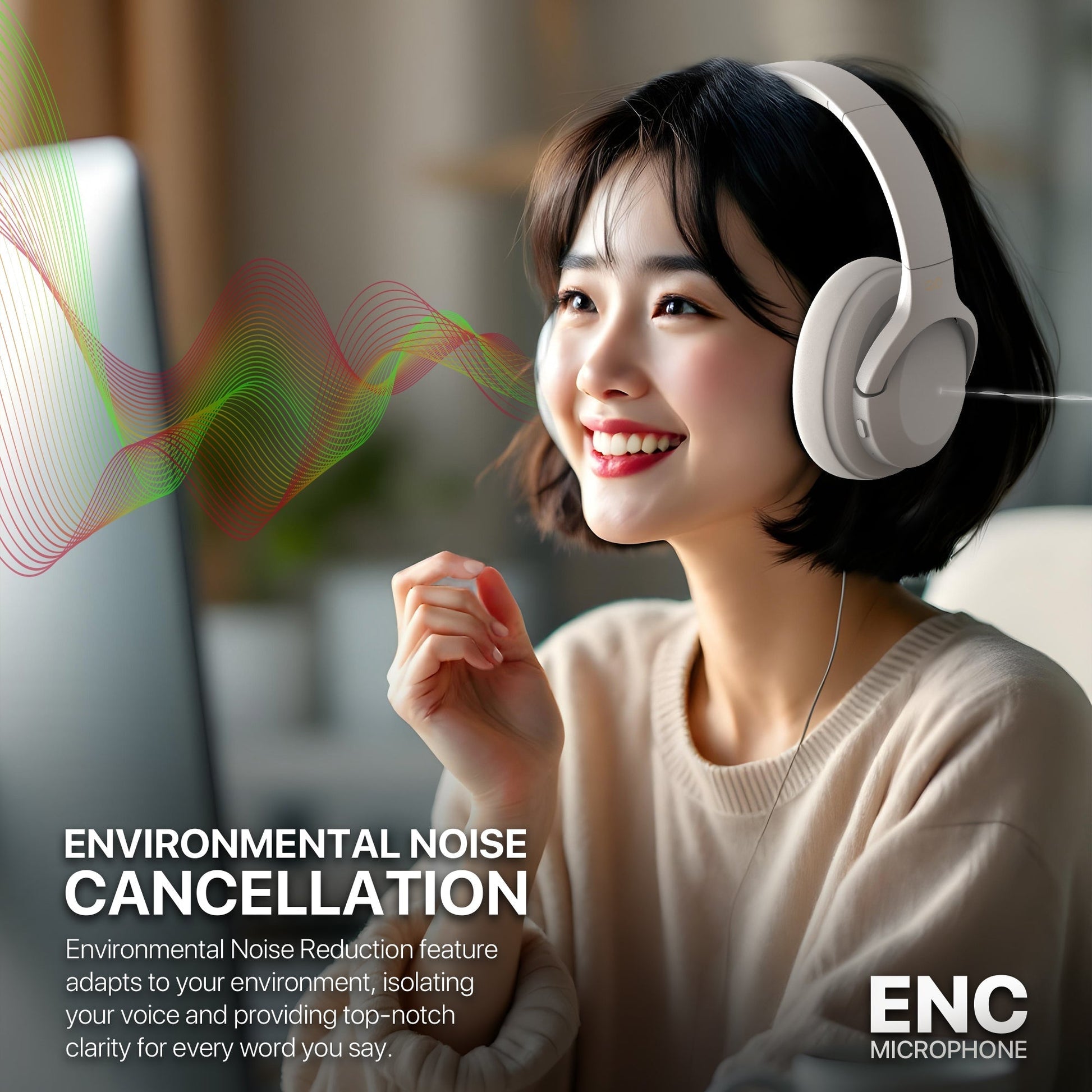 FANTECH WH05A GO VIBE ANC WIRELESS HEADSET BAIGE Wireless Headset