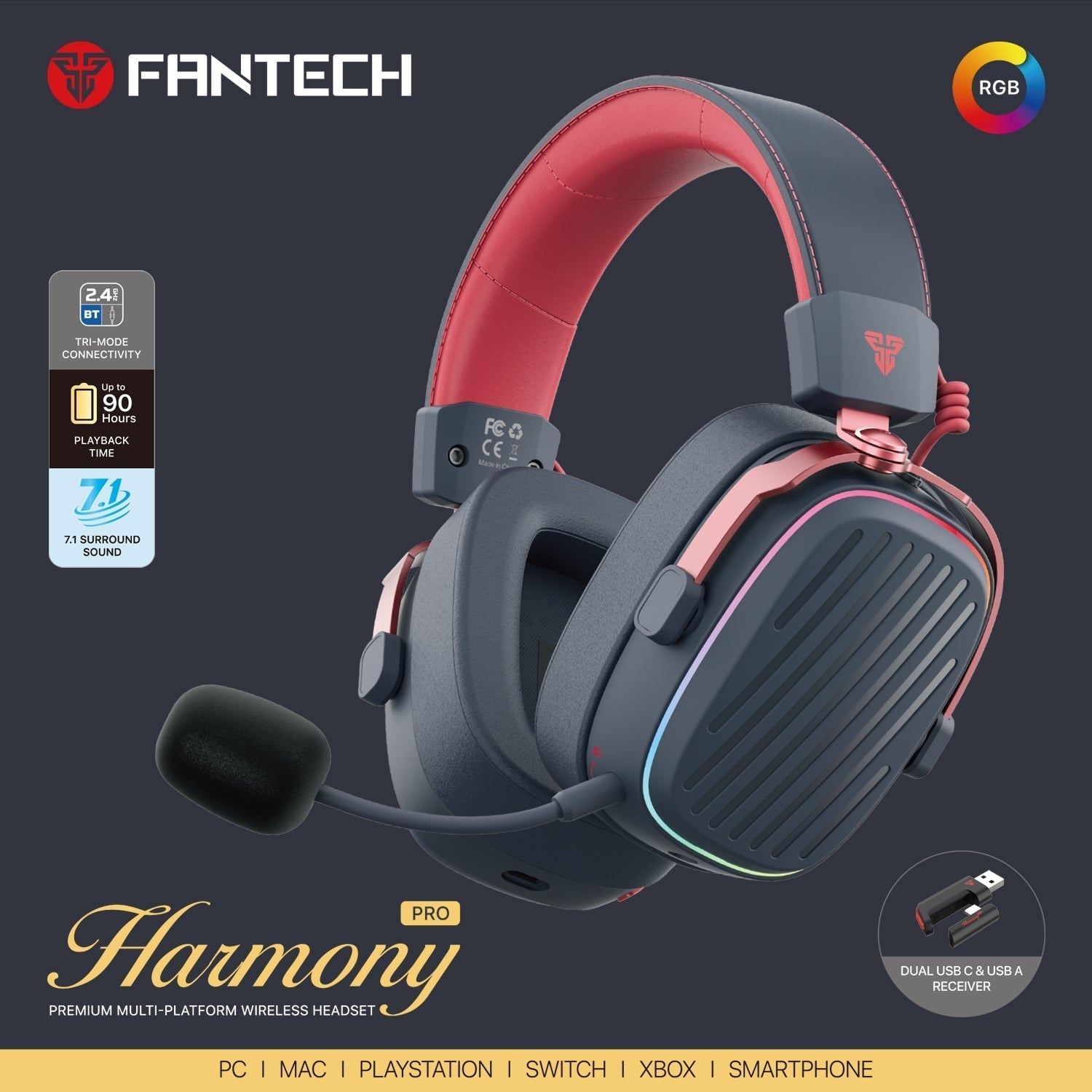 FANTECH WHG02P HARMONY PRO WIRELESS GAMING HEADSET Wireless Headset