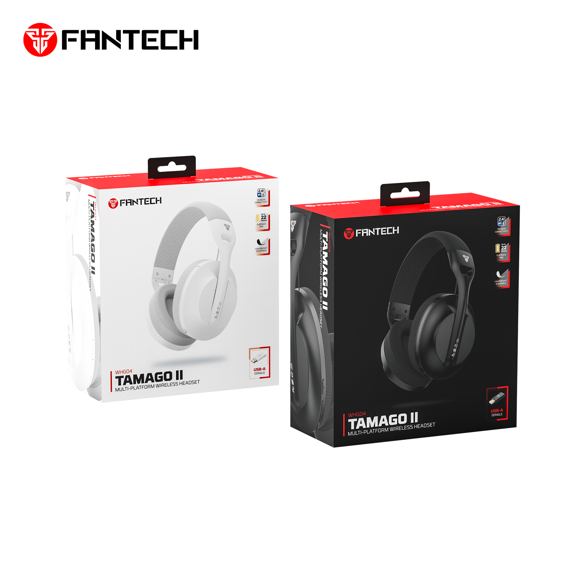 FANTECH WHG04 TAMAGO II Multi Platform Wireless Gaming Headset White Wireless