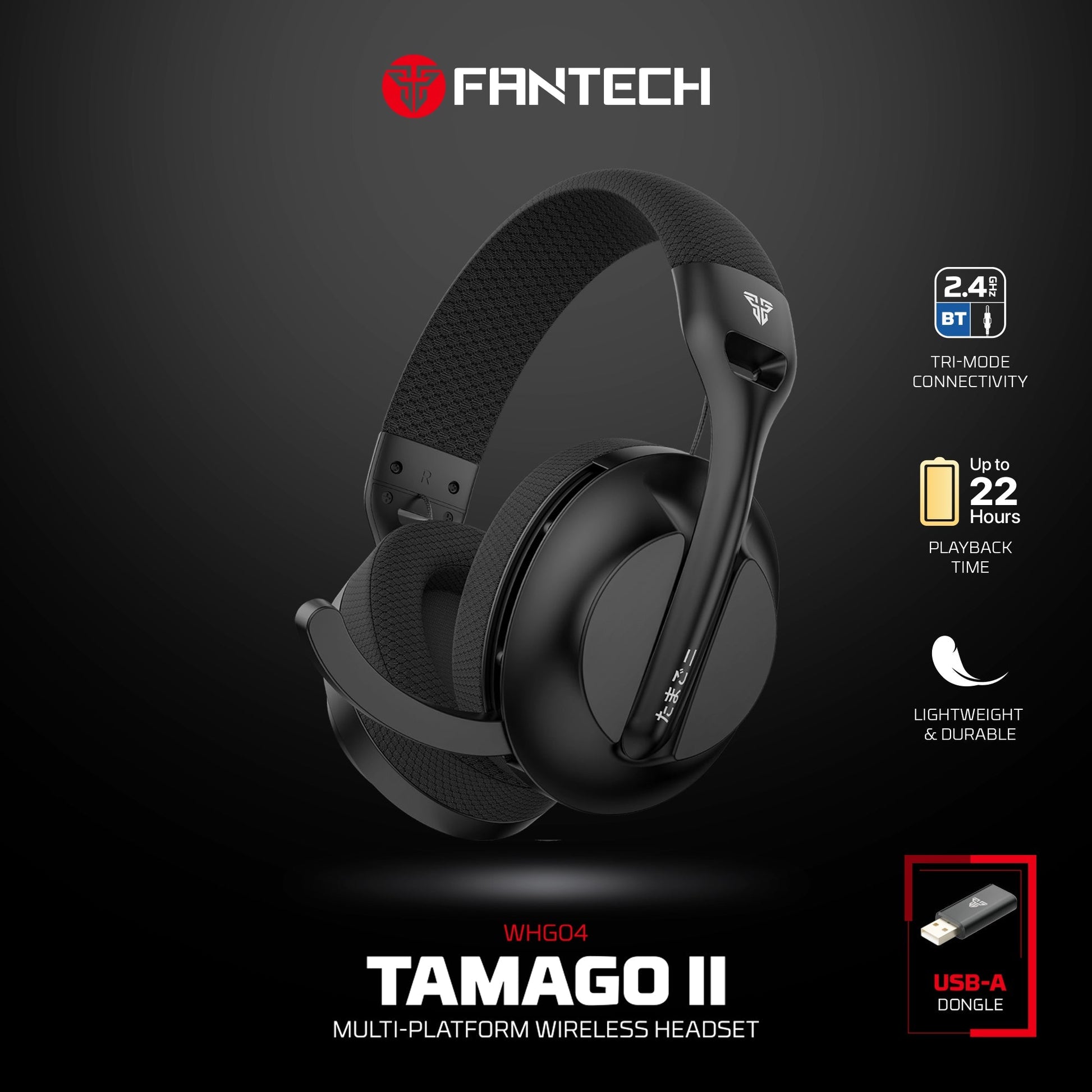 FANTECH WHG04 TAMAGO II Multi Platform Wireless Gaming Headset White Wireless