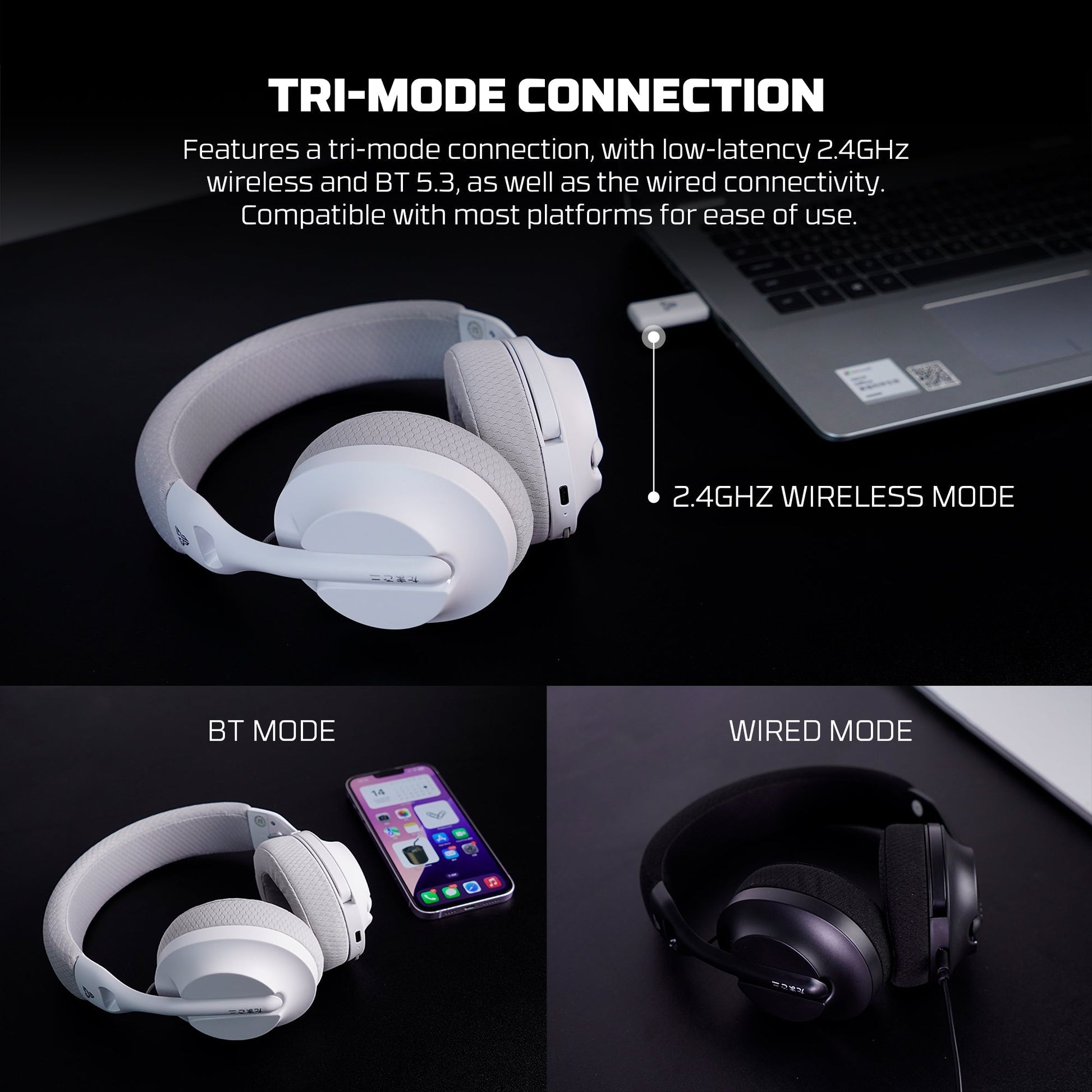 FANTECH WHG04 TAMAGO II Multi Platform Wireless Gaming Headset White Wireless