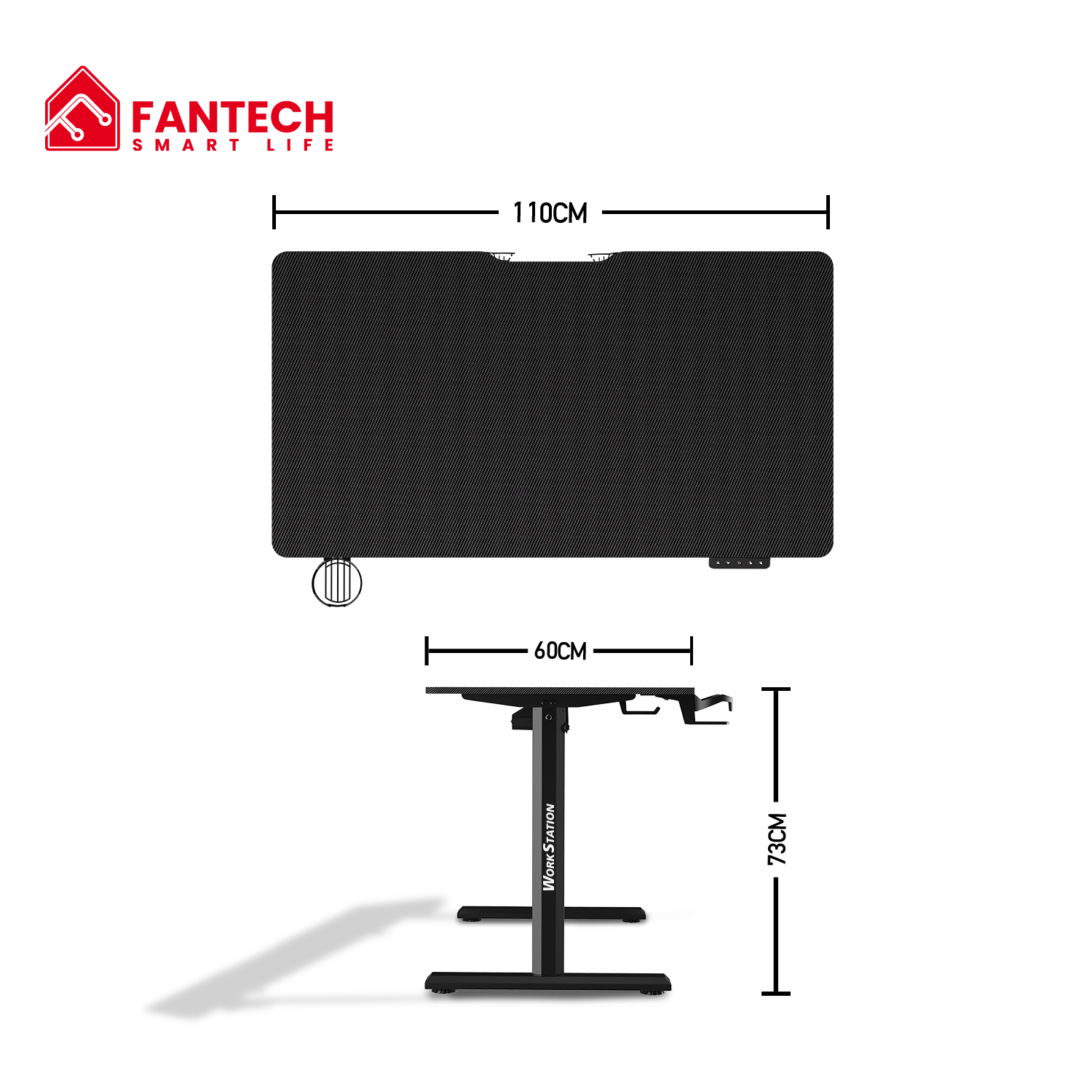 Fantech WS311 Work Station Adjustable Rising Desk Desk & Chair