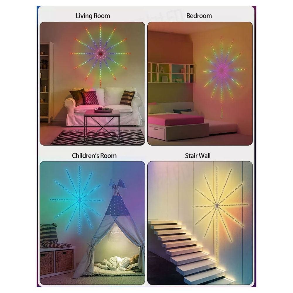 Firework Night Lamp RGB Bluetooth Music Sound Lightning