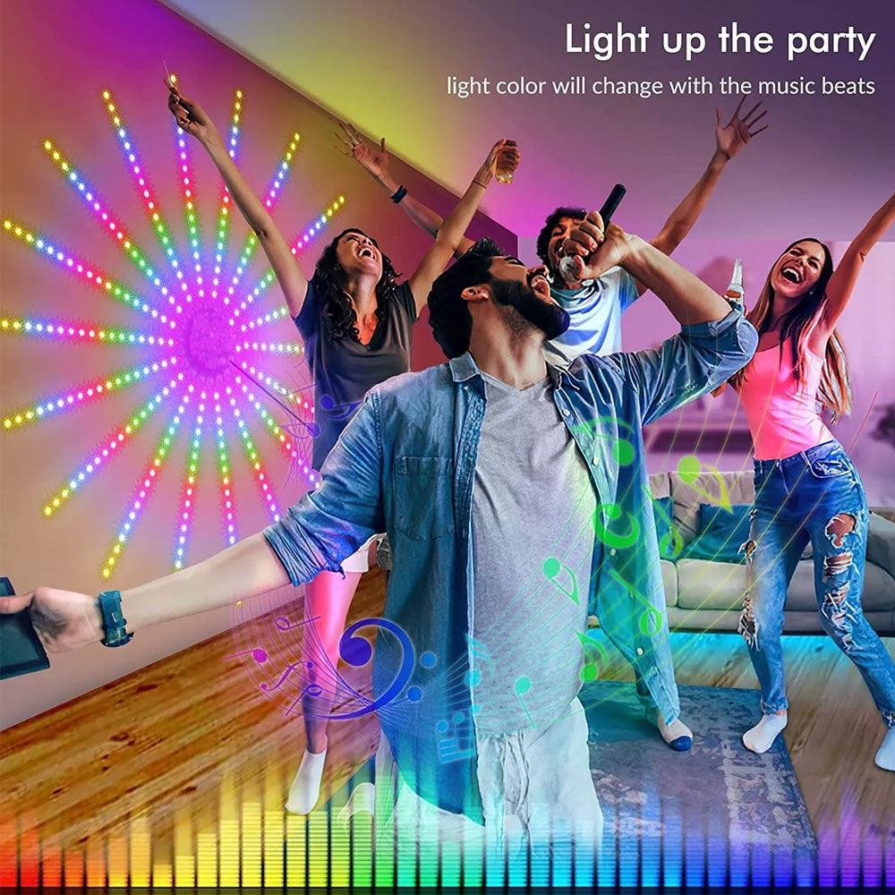 Firework Night Lamp RGB Bluetooth Music Sound Lightning