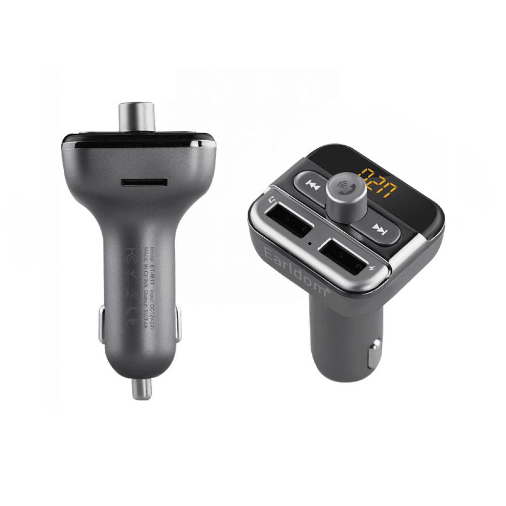 FM Transmitter Earldom M11 Bluetooth USB 3.4A Cables & Chargers