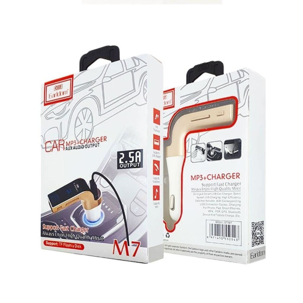 FM Transmitter Earldom M7 Bluetooth USB 2.5A Cables & Chargers