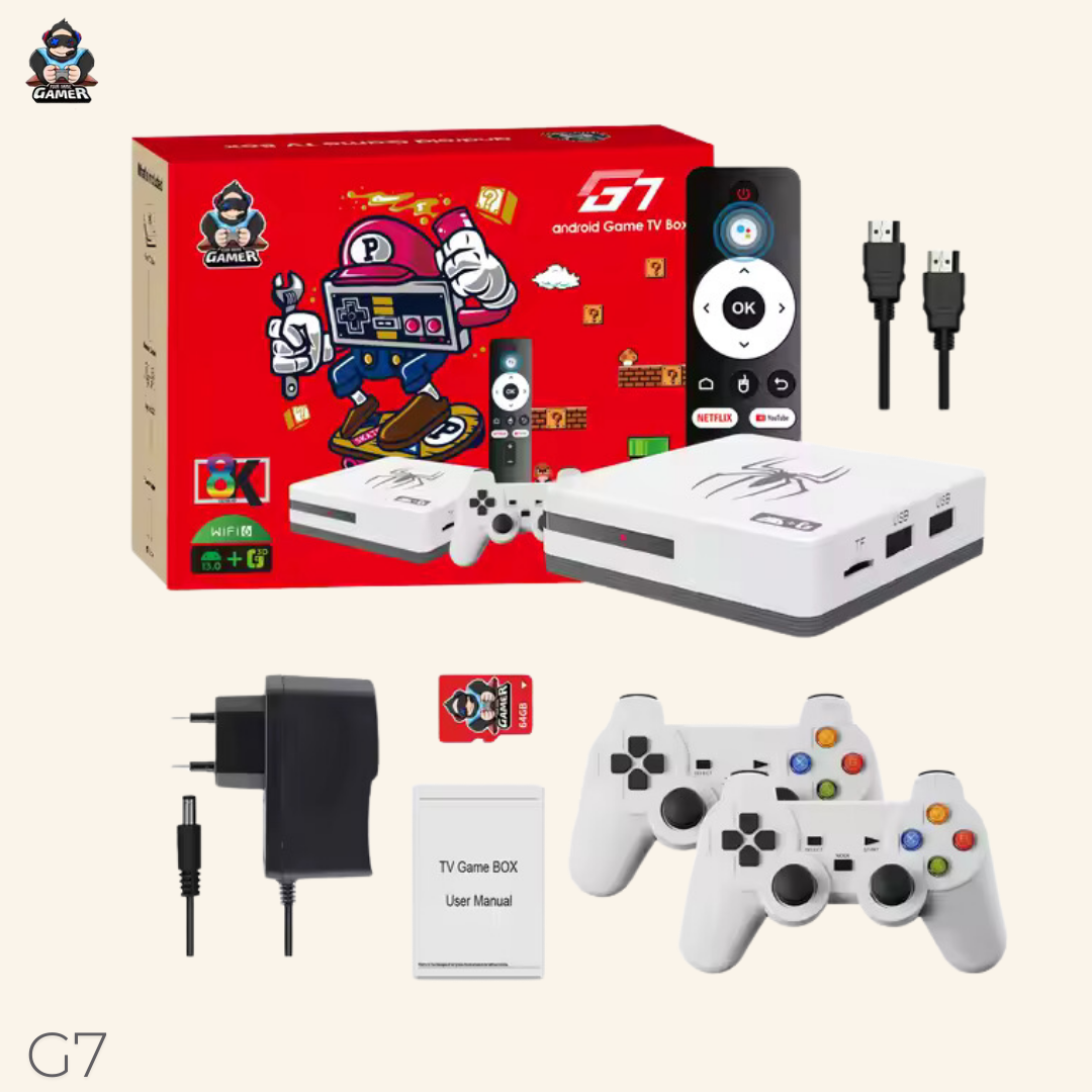 G7 Android 14 Plus Gaming TV Box 30,000 + Games Video Console