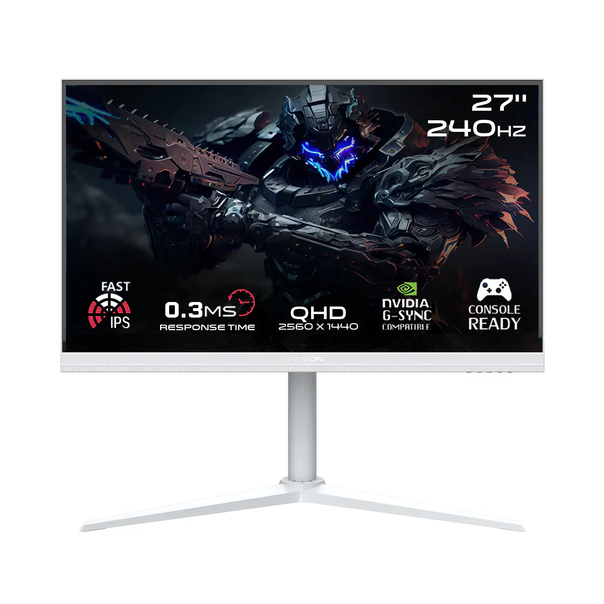 Gameon Goa27qhd240ips 2k Artic Pro Series 27″ Qhd 240hz Mprt 0.3ms Fast Ips Gaming Monitor (support Ps5) – White