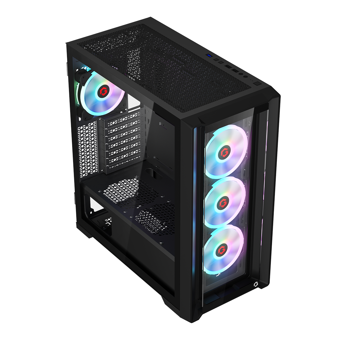 Gameon Vortex Arctic Series Mid Tower Gaming Case - Black