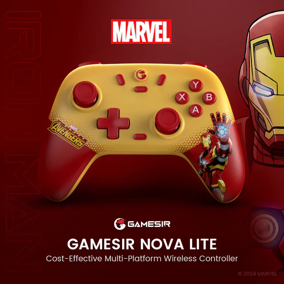 GameSir NOVA Lite Multi Platform Wireless Gaming Controller Marvel’s Iron Man