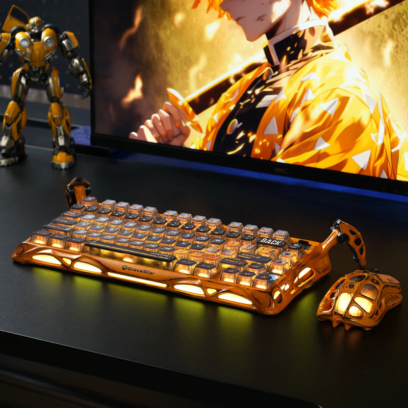 Gravastar Mercury K1 Pro Special Edition - Battle Worn Yellow - Keyboards