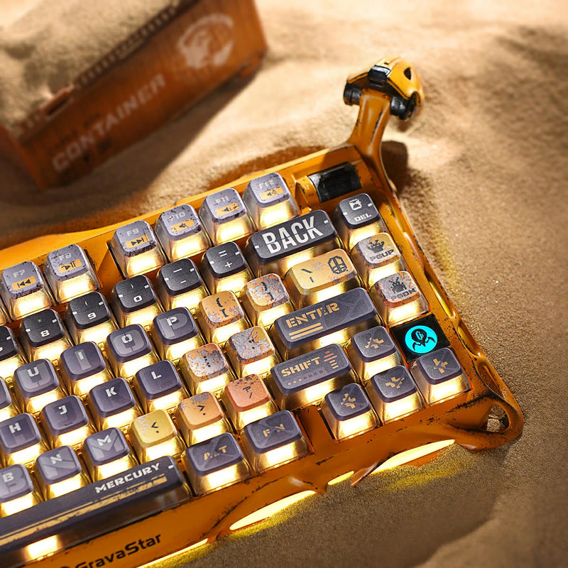 Gravastar Mercury K1 Pro Special Edition - Battle Worn Yellow - Keyboards
