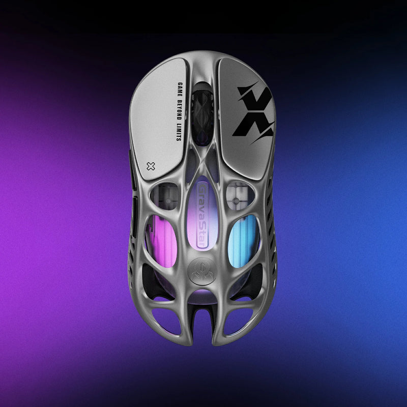 Gravastar Mercury x Wireless Gaming Mouse - Interstellar Silver - Mouse’s