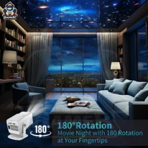 HCS350 MAX Android Gaming Projector with 02 Wireless Controllers & Voice Remote