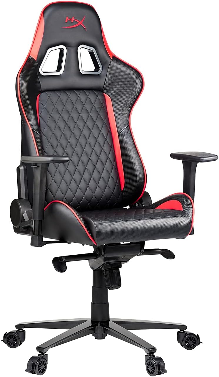 Nordic Game Supply Hyperx Blast Gaming Chair - Ergonomic Gaming Chair Leather Upholstery Video Chair - Red Black Pc