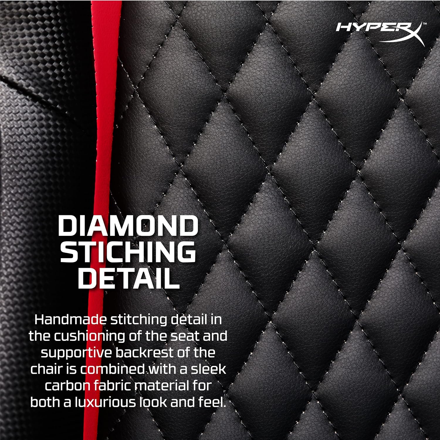 Nordic Game Supply Hyperx Blast Gaming Chair - Ergonomic Gaming Chair Leather Upholstery Video Chair - Red Black Pc