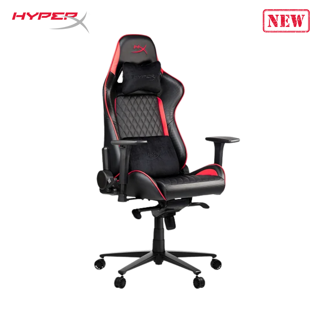 Nordic Game Supply Hyperx Blast Gaming Chair - Ergonomic Gaming Chair Leather Upholstery Video Chair - Red Black Pc
