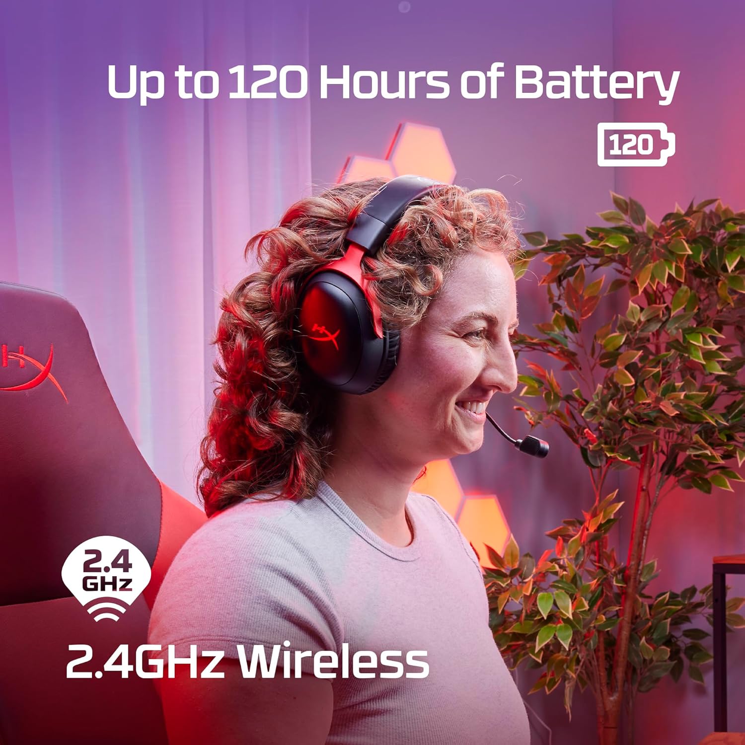 HyperX Cloud III Wireless – Gaming Headset for PC PS5 PS4 up to 120 hour