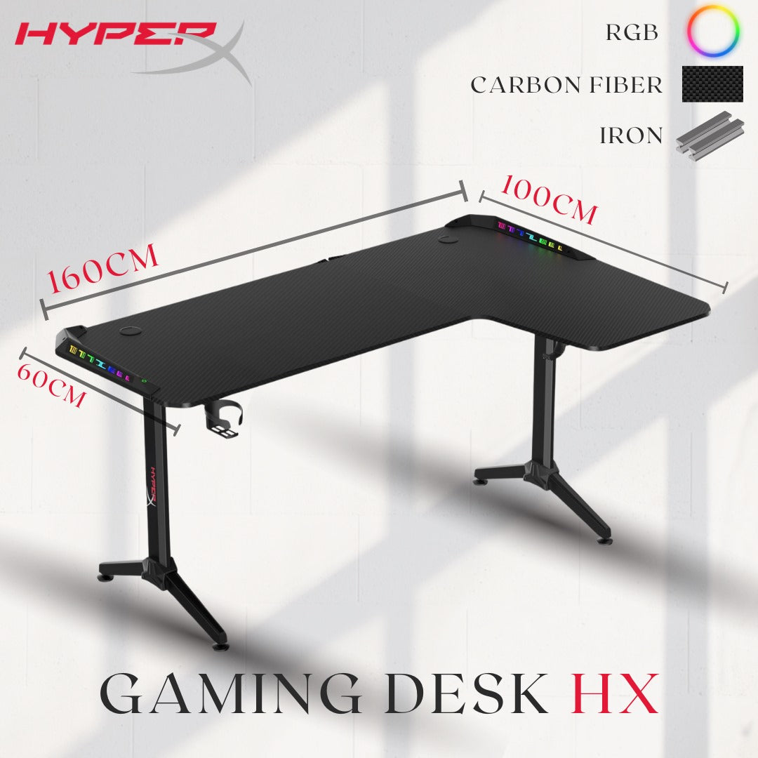 Hyperx L Shaped Gaming Desk Corner Computer Desk Sturdy Home Office Computer