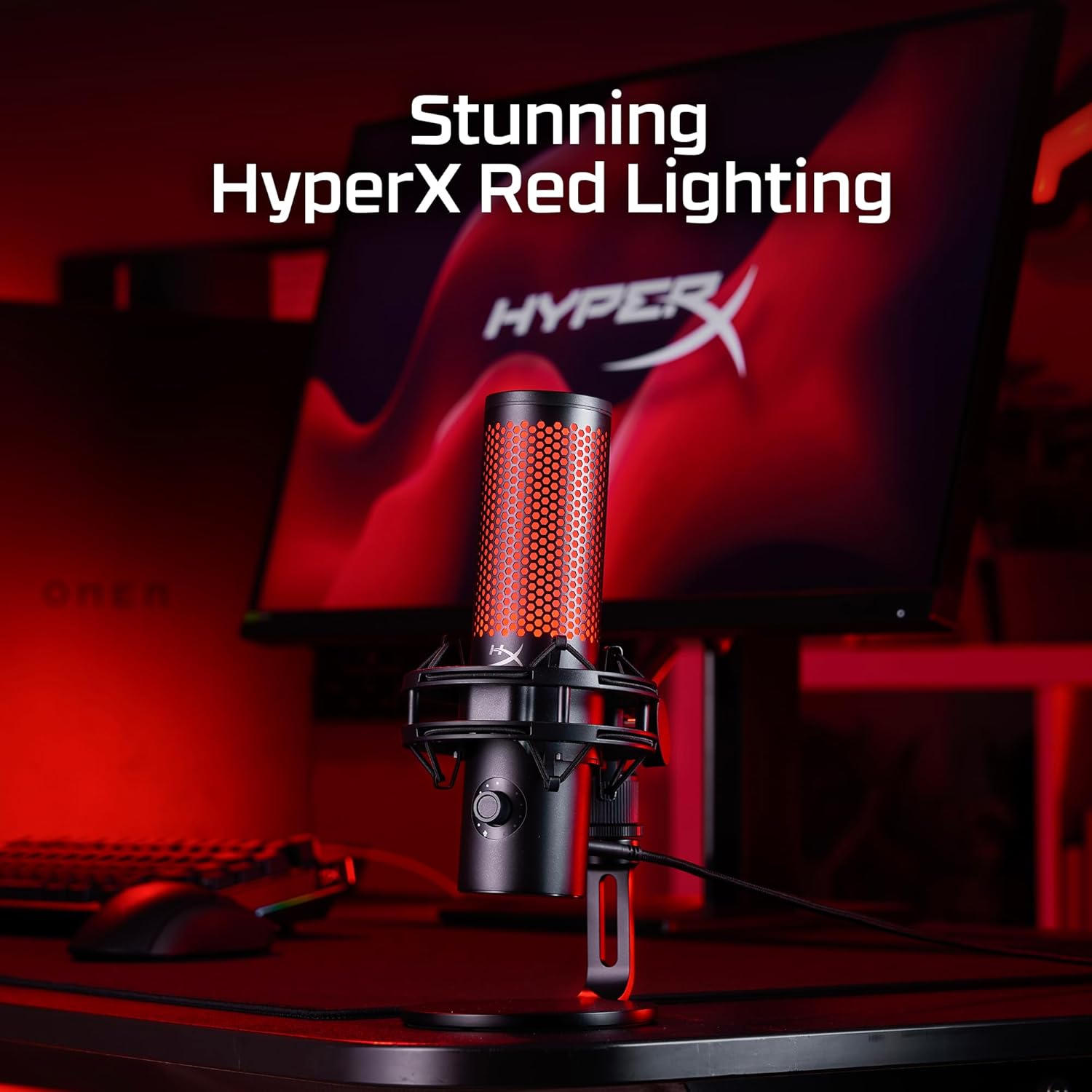 HyperX QuadCast 2 – USB Microphone for Gaming Streaming and Podcasting
