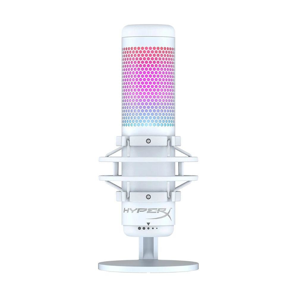 HyperX QuadCast S USB Microphone With RGB Lighting White Streaming