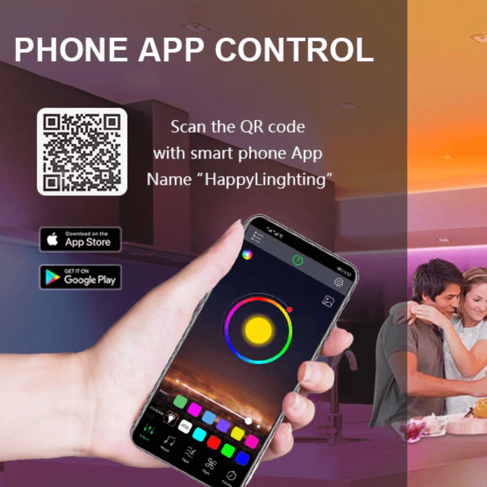 LED Strip Light RGB 5050 Flexible Ribbon With App Control Lightning