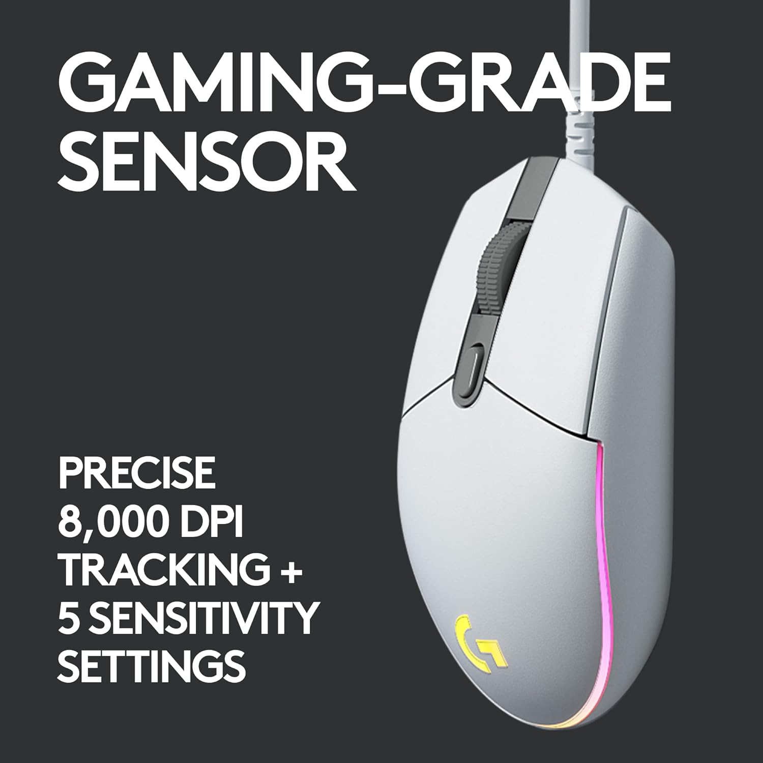 Logitech G102 Light Sync Gaming Mouse with Customizable RGB Lighting 6