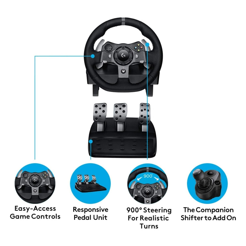 Logitech G920 Racing Gear for Xbox Series X|S Xbox One and PC Racing