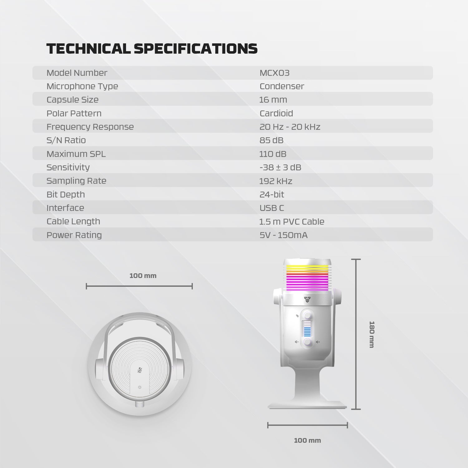 MCX03 LEVIOSA MAX CONDENSER MICROPHONE Streaming