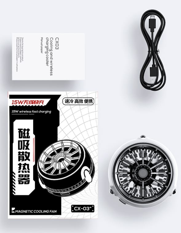 Memo CX 03 Magnetic Phone Cooler With Wireless Charging Cooling Stands