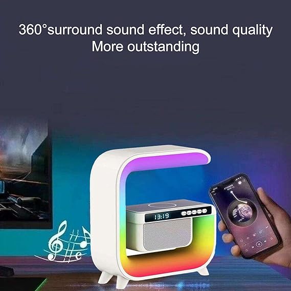 Multifunctional Alarm Clock Wireless Mobile Phone Wireless Charging RGB Cables