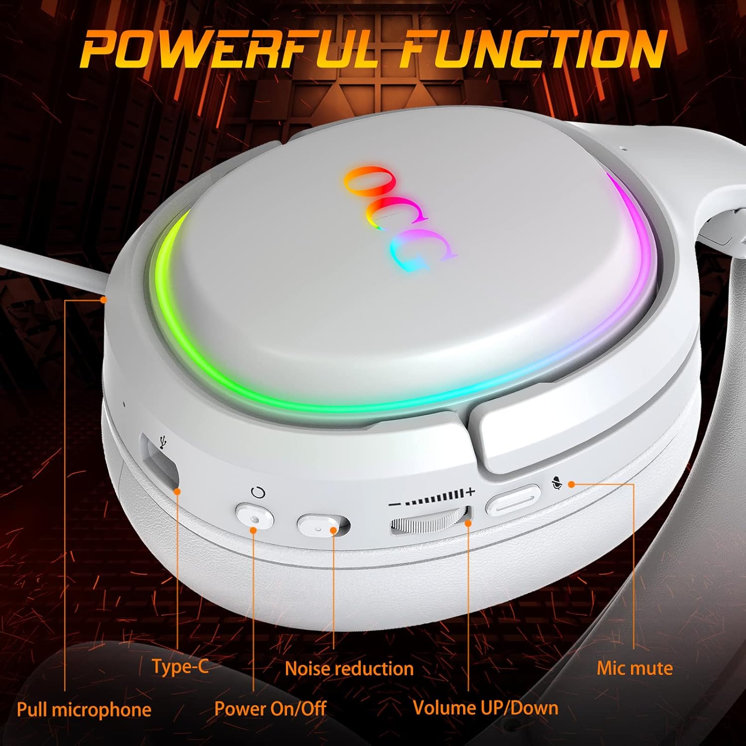 OCG Gaming Headset Dual Wireless Lossless 2.4G Bluetooth Gaming Headphones