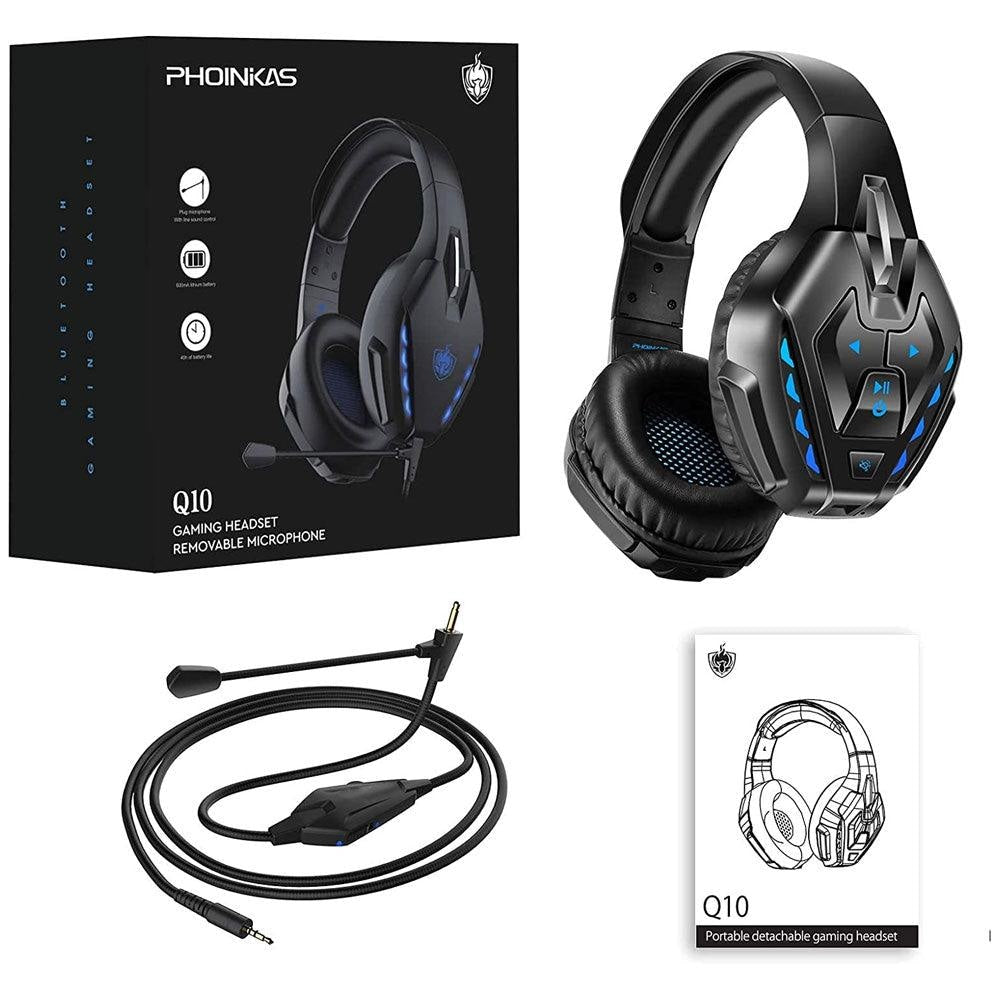 PHOINIKAS Q10 Wireless Bluetooth Gaming Headset Audio