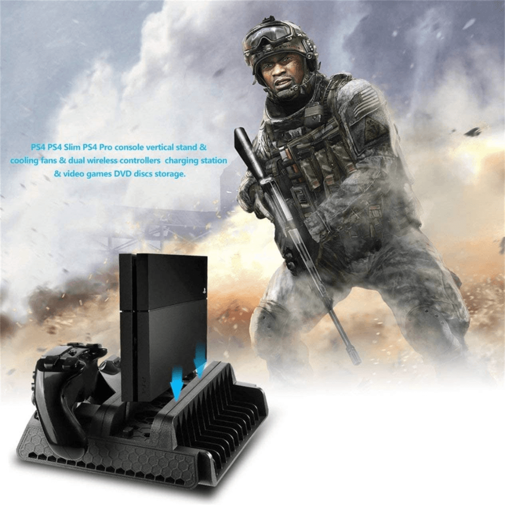 PS4 Slim Pro Multi functional Charging & Cooling Stand TP4 882 Console