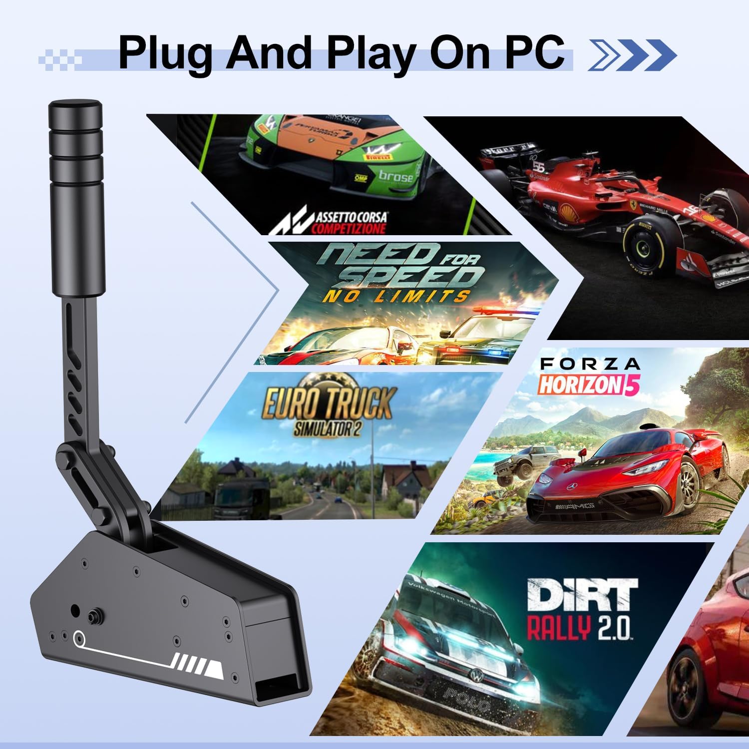 PXN USB PC Handbrake HBS16Bit Hall Sensor Linear Sim Handbrake for Racing Games