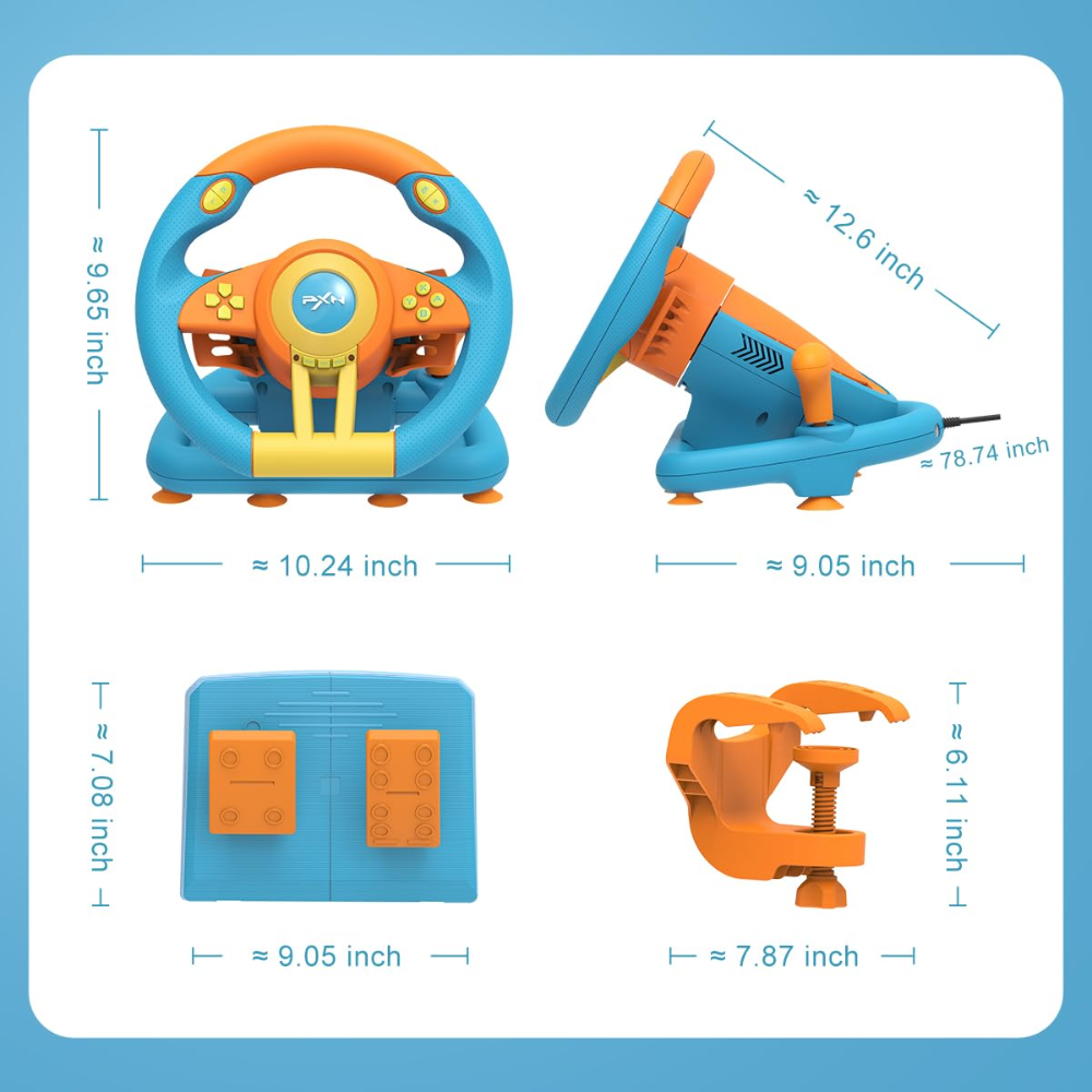 PXN V3 Pro 180° Gaming Steering Wheel Racing