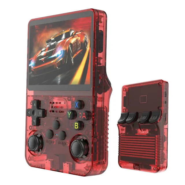 R36S Handheld Game Console 3.5 inch IPS Screen Retro Gaming Console 64G Card