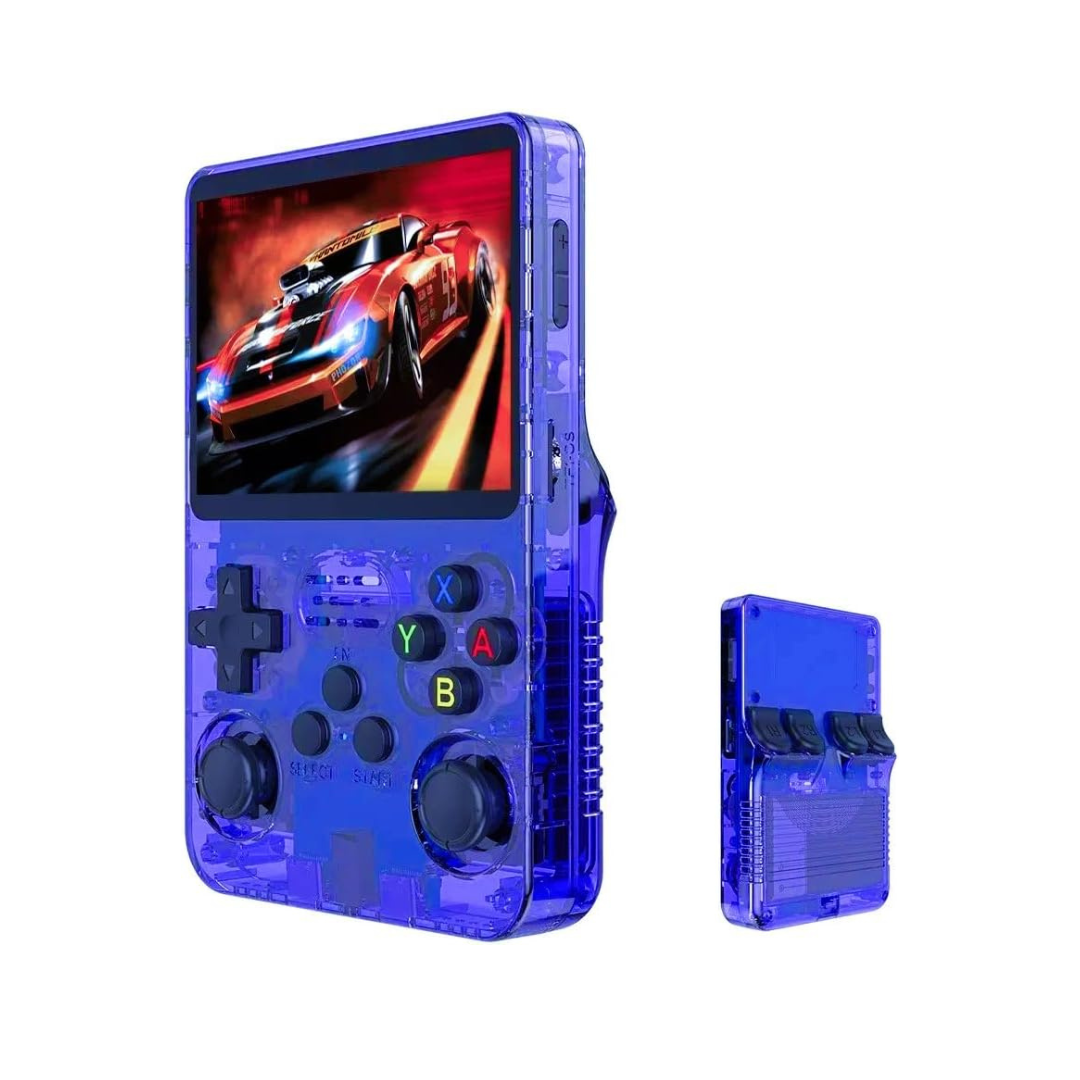 R36S Handheld Game Console 3.5 inch IPS Screen Retro Gaming Console 64G Card