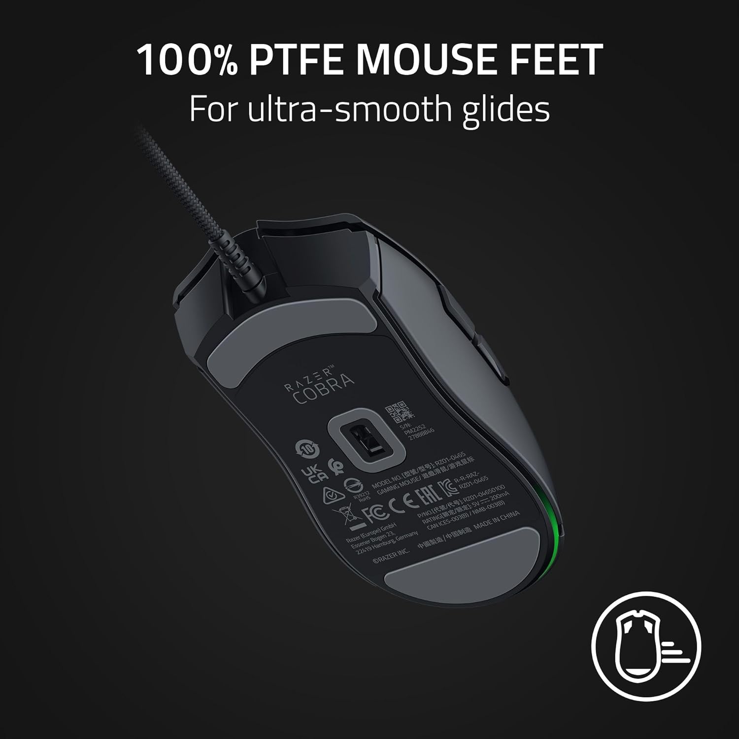Razer Cobra Gaming Mouse: 58g Gen 3 Optical Switches Chroma RGB Lighting 8500
