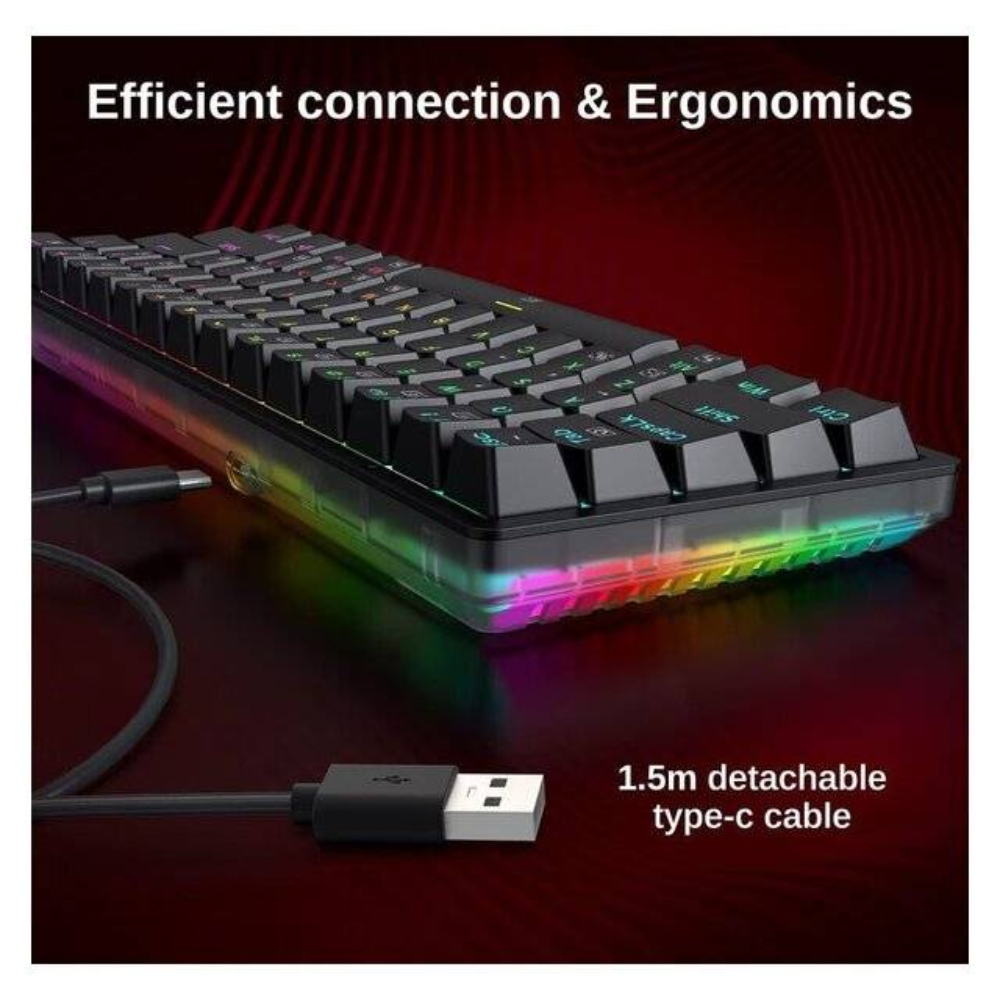 Redragon Akali K642 RGB 60% Hot Swappable Keyboard