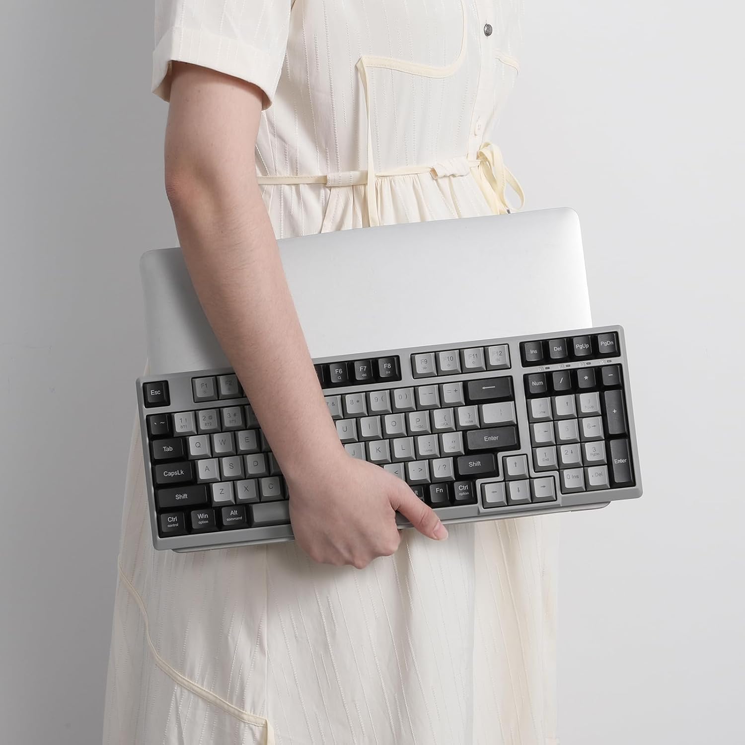 Redragon BK7114 Low Profile Wireless Computer Keyboard 98 Keys Slim Office PC