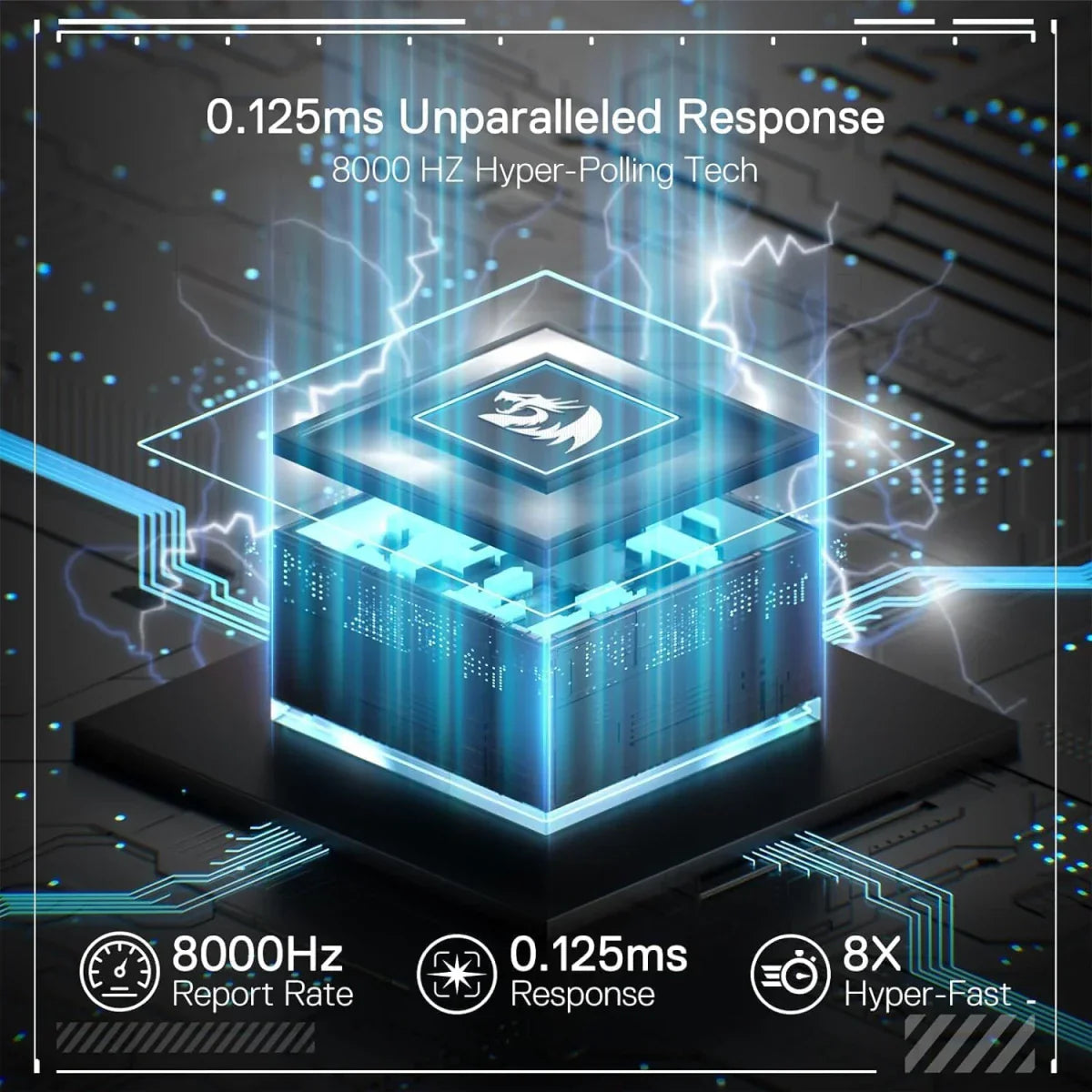 Redragon Gaming Mouse 44G Ultra Light 8K Polling Rate 26000 DPI Mouse Full