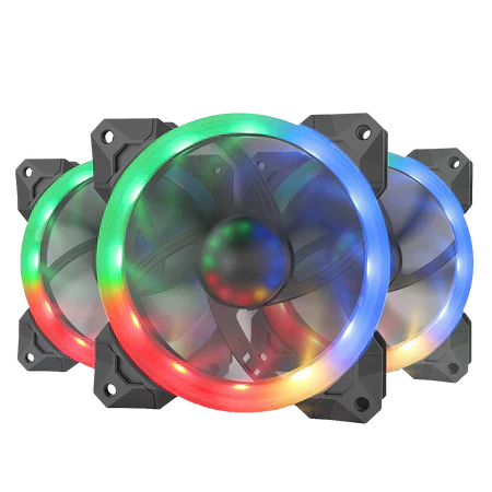 Redragon GC F008 Computer Case 120mm PC Cooling Fan RGB LED Quiet High Airflow