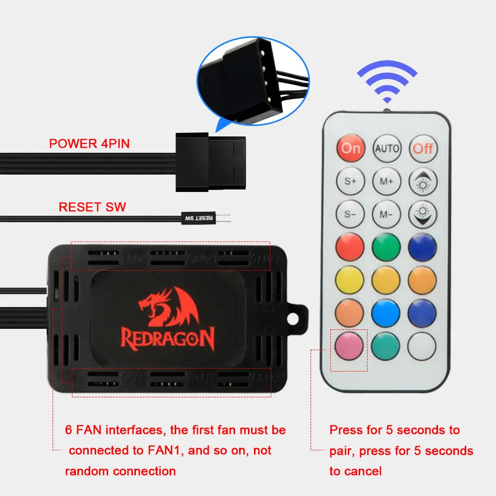 Redragon GC F009 PC Cooling Fan Coolers & Power Supply