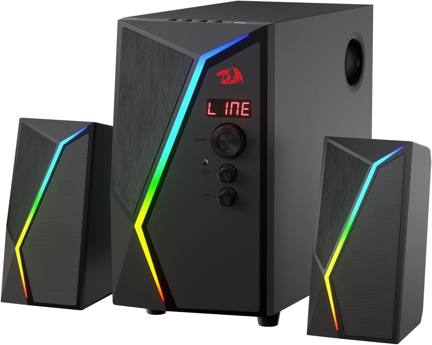 Redragon GS520 PRO Computer Gaming Speakers with Subwoofer 2.1 Channel RGB