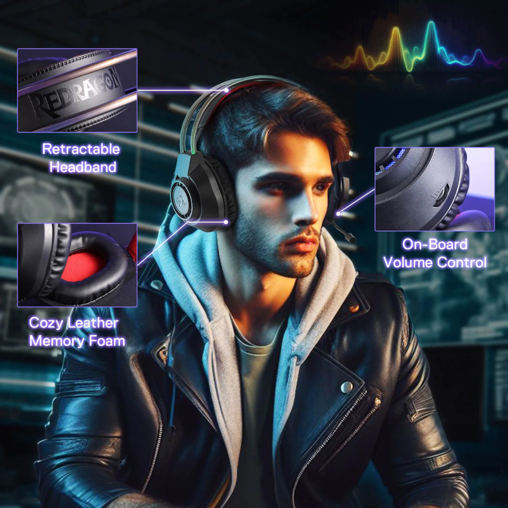 Redragon H231 SCREAM Wired Gaming Headset Audio